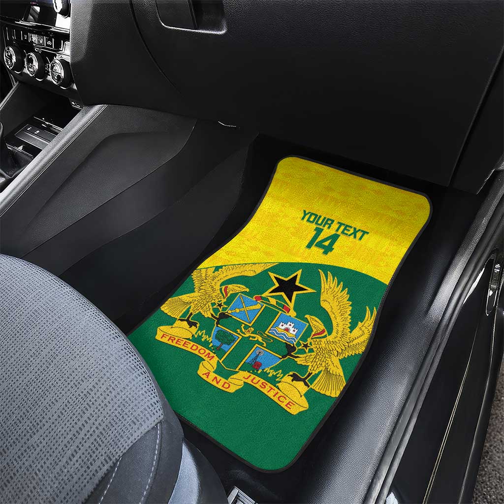 Custom Ghana Black Batters Car Mats Ghanaian Tawny Eagle - Cricket Style