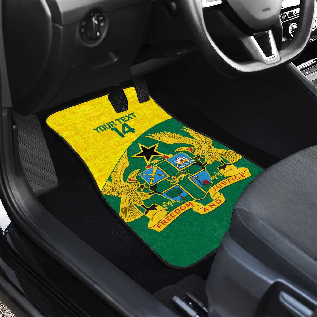 Custom Ghana Black Batters Car Mats Ghanaian Tawny Eagle - Cricket Style