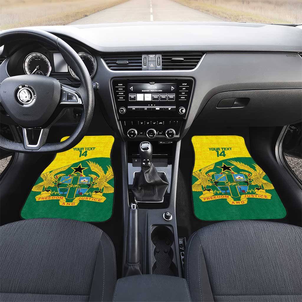 Custom Ghana Black Batters Car Mats Ghanaian Tawny Eagle - Cricket Style
