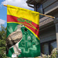 Custom Ghana Black Batters Garden Flag Ghanaian Tawny Eagle - Cricket Style