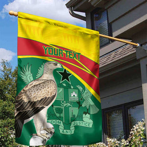 Custom Ghana Black Batters Garden Flag Ghanaian Tawny Eagle - Cricket Style