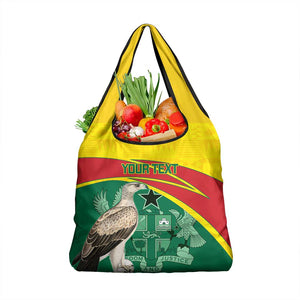 Custom Ghana Black Batters Grocery Bag Ghanaian Tawny Eagle - Cricket Style