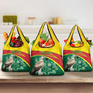 Custom Ghana Black Batters Grocery Bag Ghanaian Tawny Eagle - Cricket Style