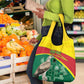 Custom Ghana Black Batters Grocery Bag Ghanaian Tawny Eagle - Cricket Style