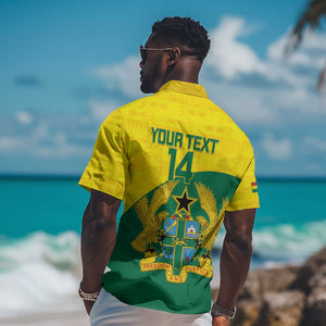 Custom Ghana Black Batters Hawaiian Shirt Ghanaian Tawny Eagle - Cricket Style