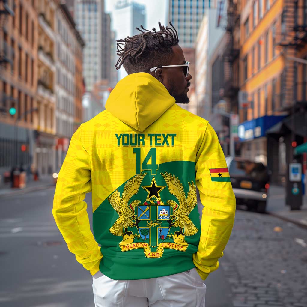 Custom Ghana Black Batters Hoodie Ghanaian Tawny Eagle - Cricket Style
