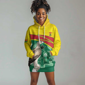 Custom Ghana Black Batters Hoodie Dress Ghanaian Tawny Eagle - Cricket Style