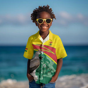 Custom Ghana Black Batters Kid Hawaiian Shirt Ghanaian Tawny Eagle - Cricket Style