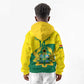 Custom Ghana Black Batters Kid Hoodie Ghanaian Tawny Eagle - Cricket Style