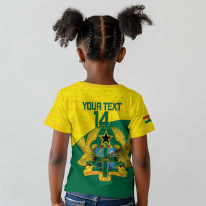 Custom Ghana Black Batters Kid T shirt Ghanaian Tawny Eagle - Cricket Style