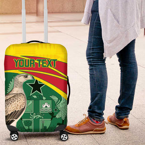 Custom Ghana Black Batters Luggage Cover Ghanaian Tawny Eagle - Cricket Style