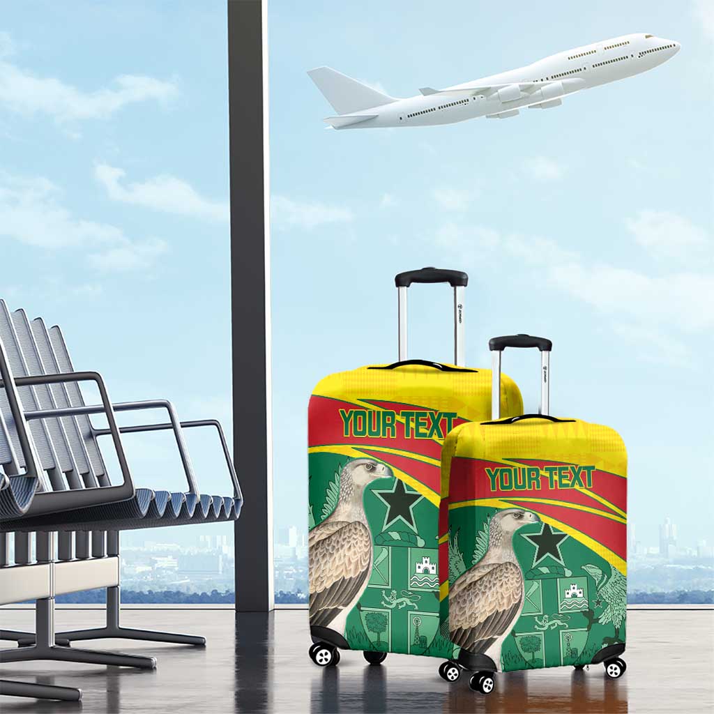Custom Ghana Black Batters Luggage Cover Ghanaian Tawny Eagle - Cricket Style