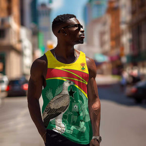 Custom Ghana Black Batters Men Tank Top Ghanaian Tawny Eagle - Cricket Style