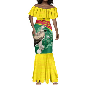 Custom Ghana Black Batters Mermaid Dress Ghanaian Tawny Eagle - Cricket Style