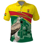 Custom Ghana Black Batters Polo Shirt Ghanaian Tawny Eagle - Cricket Style