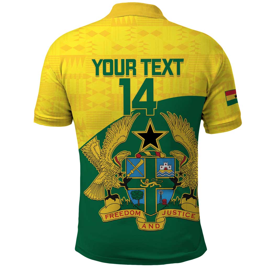 Custom Ghana Black Batters Polo Shirt Ghanaian Tawny Eagle - Cricket Style