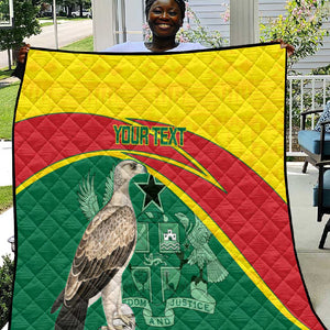 Custom Ghana Black Batters Quilt Ghanaian Tawny Eagle - Cricket Style