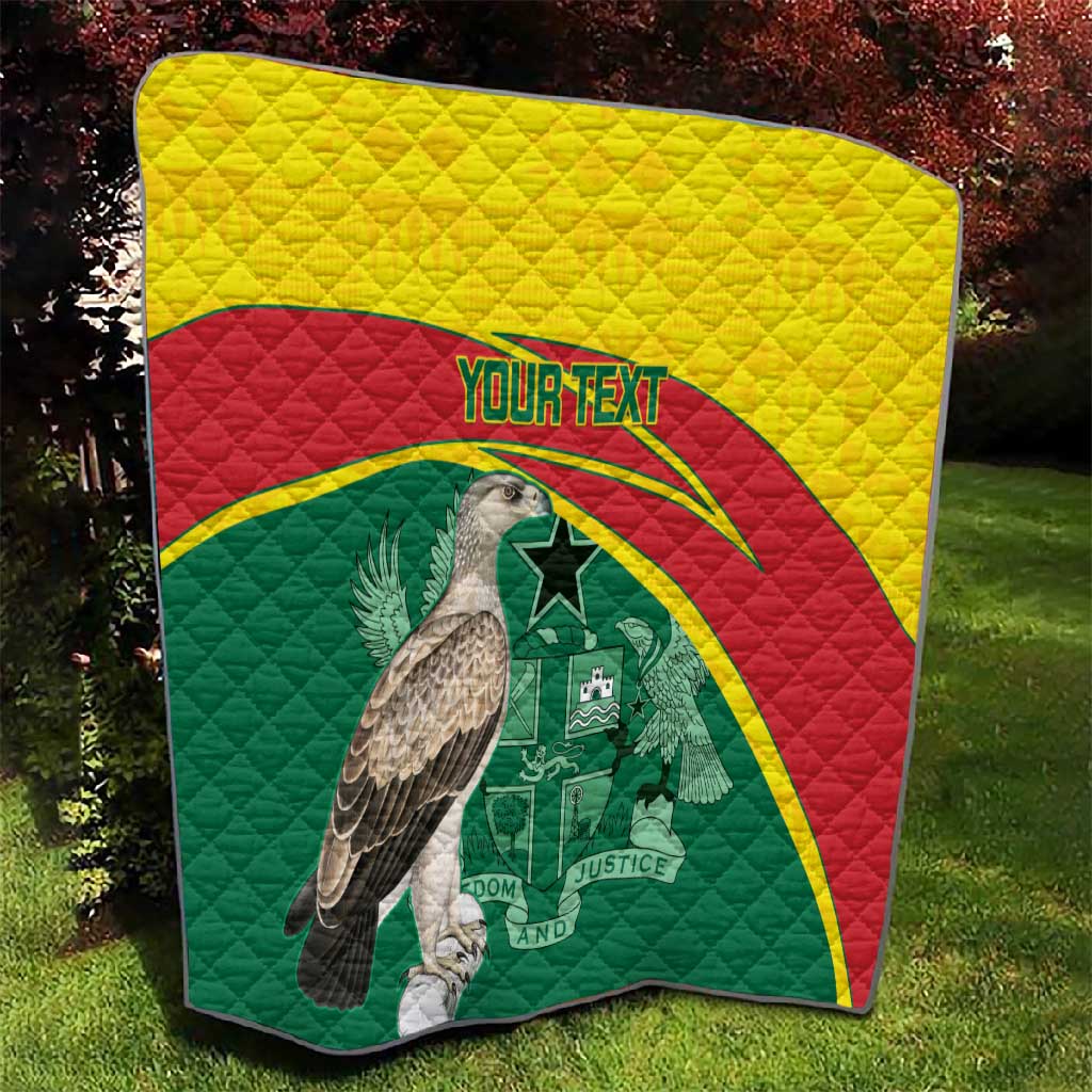 Custom Ghana Black Batters Quilt Ghanaian Tawny Eagle - Cricket Style