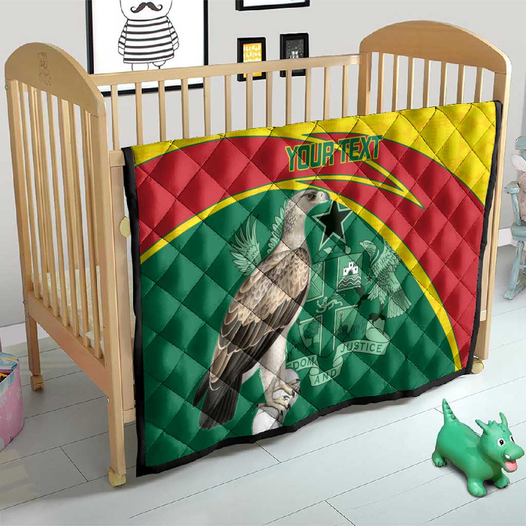 Custom Ghana Black Batters Quilt Ghanaian Tawny Eagle - Cricket Style