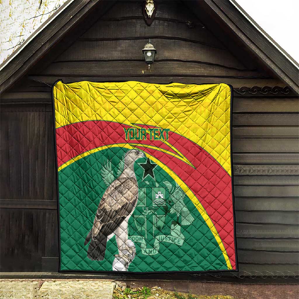 Custom Ghana Black Batters Quilt Ghanaian Tawny Eagle - Cricket Style