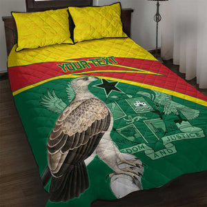 Custom Ghana Black Batters Quilt Bed Set Ghanaian Tawny Eagle - Cricket Style