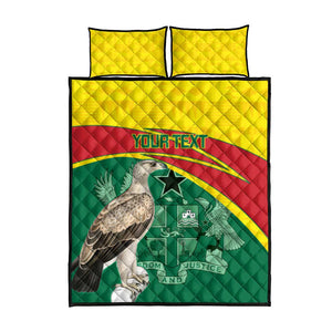 Custom Ghana Black Batters Quilt Bed Set Ghanaian Tawny Eagle - Cricket Style