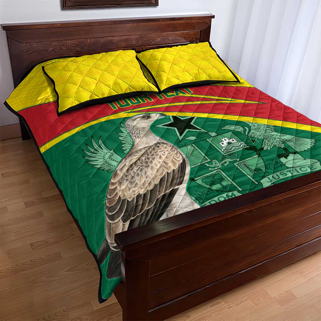 Custom Ghana Black Batters Quilt Bed Set Ghanaian Tawny Eagle - Cricket Style