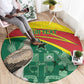 Custom Ghana Black Batters Round Carpet Ghanaian Tawny Eagle - Cricket Style