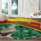 Custom Ghana Black Batters Round Carpet Ghanaian Tawny Eagle - Cricket Style