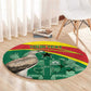 Custom Ghana Black Batters Round Carpet Ghanaian Tawny Eagle - Cricket Style