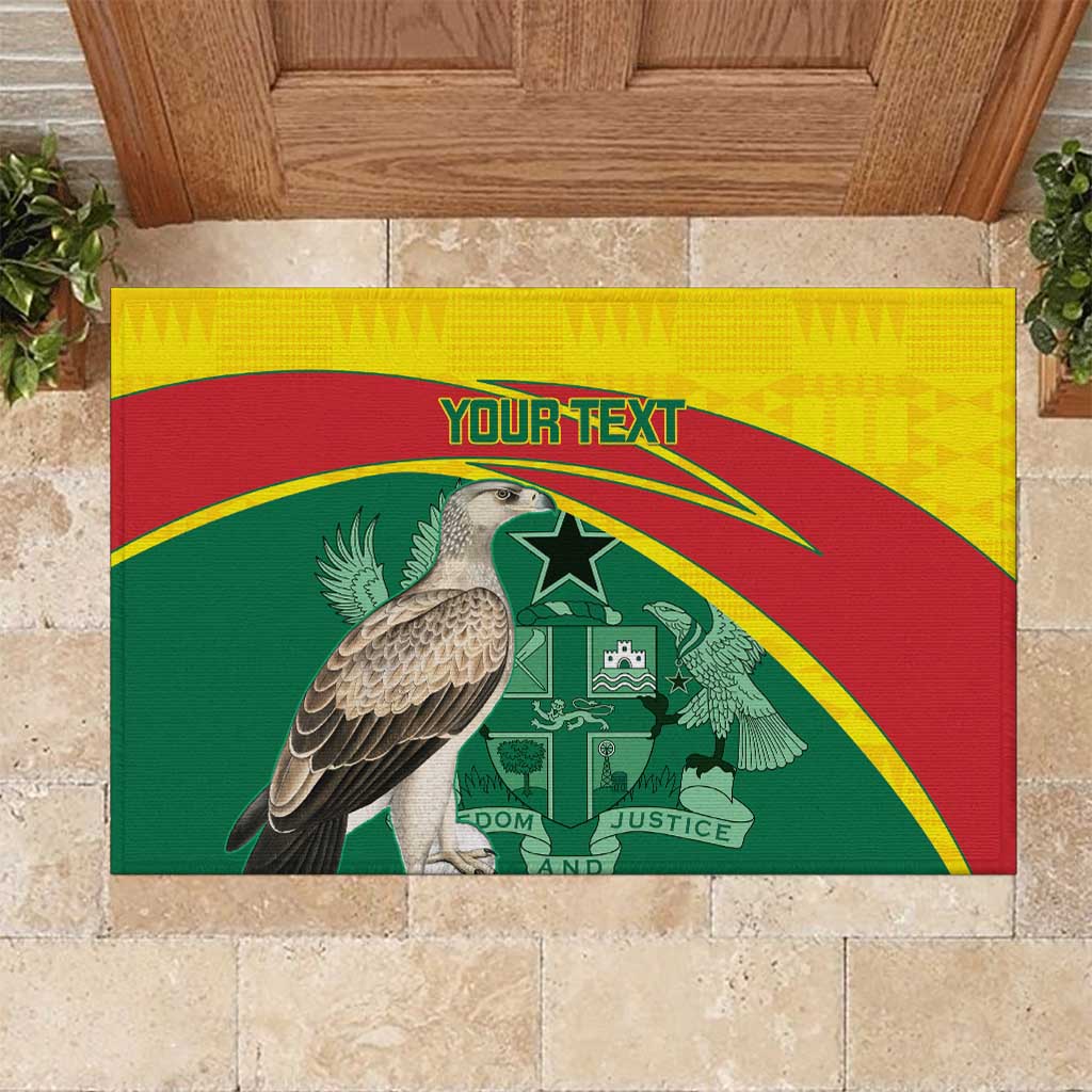 Custom Ghana Black Batters Rubber Doormat Ghanaian Tawny Eagle - Cricket Style