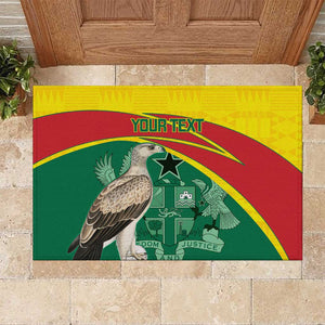 Custom Ghana Black Batters Rubber Doormat Ghanaian Tawny Eagle - Cricket Style