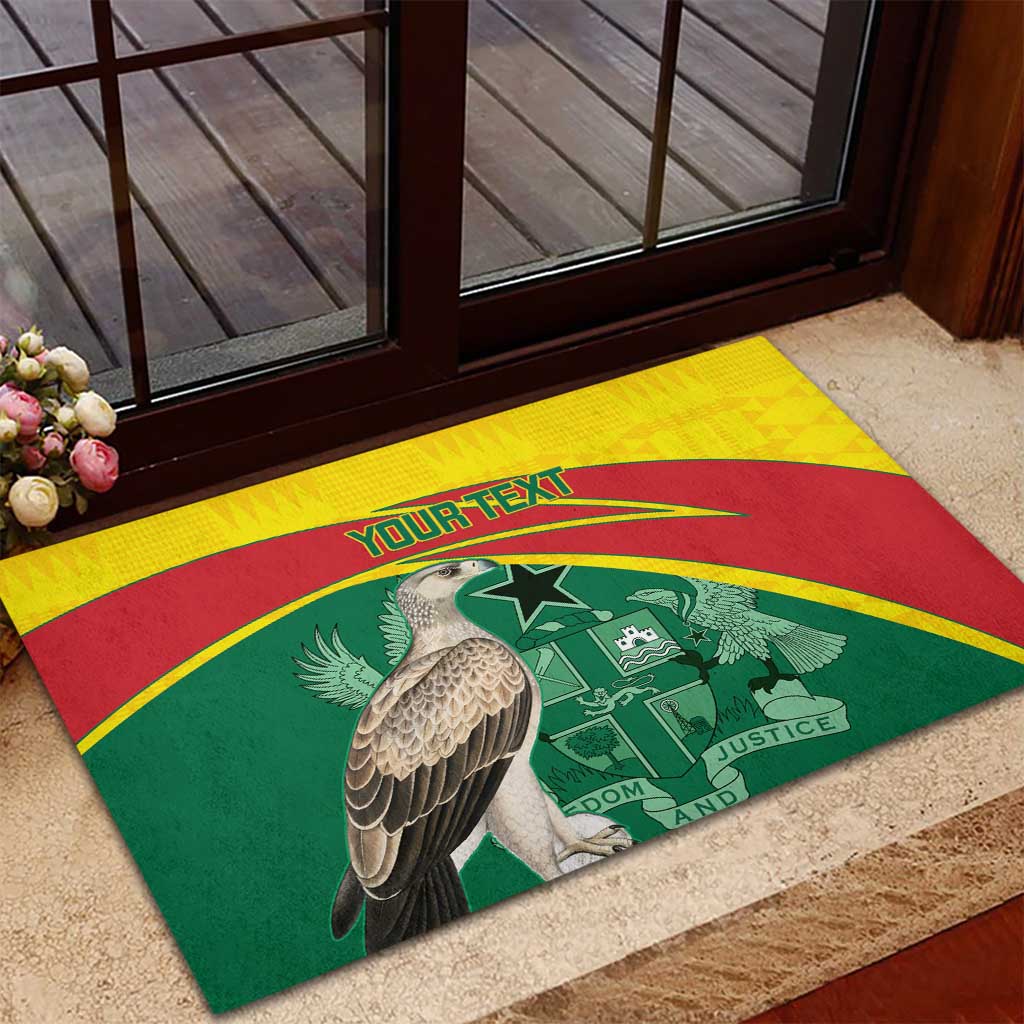 Custom Ghana Black Batters Rubber Doormat Ghanaian Tawny Eagle - Cricket Style