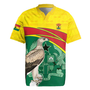 Custom Ghana Black Batters Rugby Jersey Ghanaian Tawny Eagle - Cricket Style
