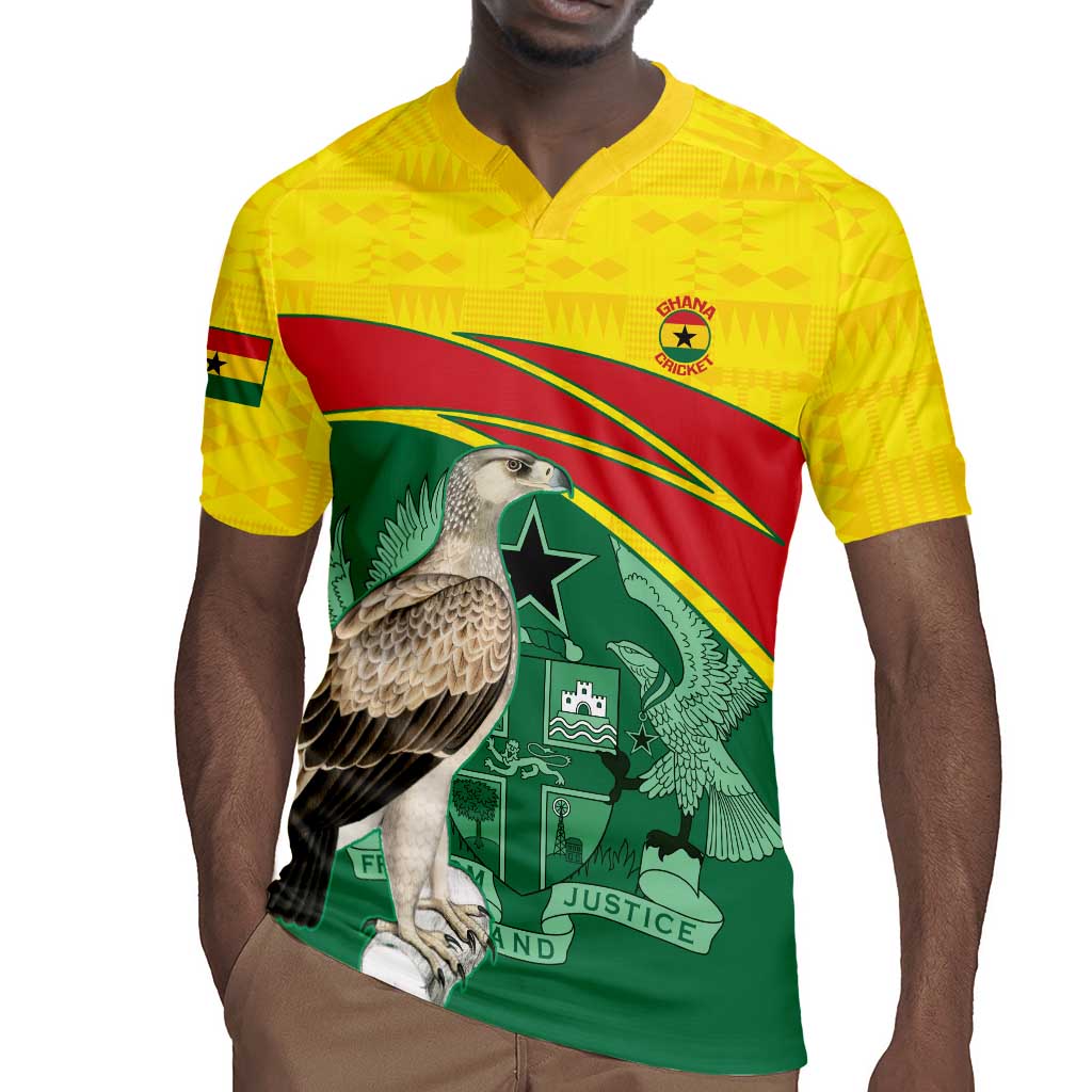 Custom Ghana Black Batters Rugby Jersey Ghanaian Tawny Eagle - Cricket Style
