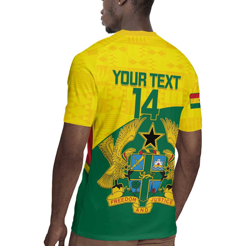 Custom Ghana Black Batters Rugby Jersey Ghanaian Tawny Eagle - Cricket Style