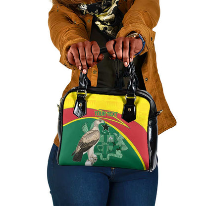 Custom Ghana Black Batters Shoulder Handbag Ghanaian Tawny Eagle - Cricket Style