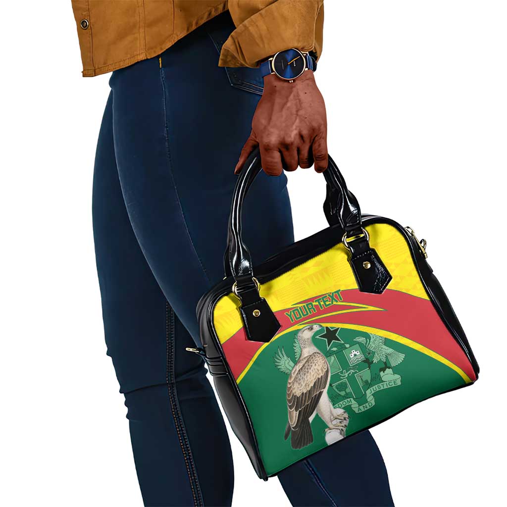 Custom Ghana Black Batters Shoulder Handbag Ghanaian Tawny Eagle - Cricket Style