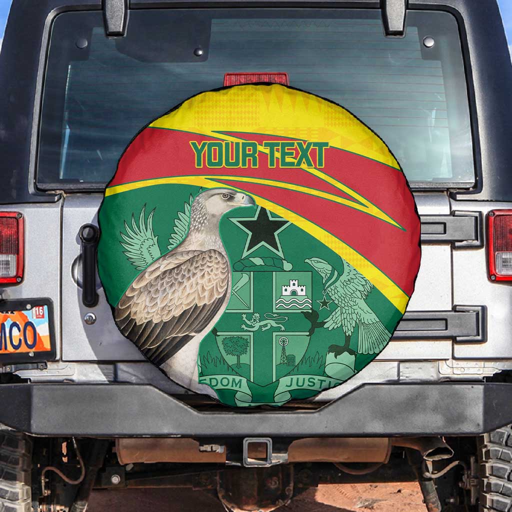 Custom Ghana Black Batters Spare Tire Cover Ghanaian Tawny Eagle - Cricket Style