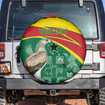 Custom Ghana Black Batters Spare Tire Cover Ghanaian Tawny Eagle - Cricket Style