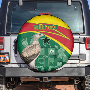 Custom Ghana Black Batters Spare Tire Cover Ghanaian Tawny Eagle - Cricket Style