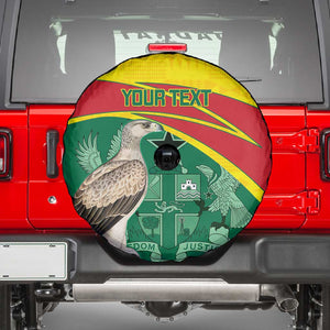 Custom Ghana Black Batters Spare Tire Cover Ghanaian Tawny Eagle - Cricket Style