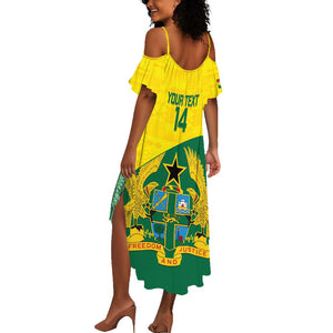 Custom Ghana Black Batters Summer Maxi Dress Ghanaian Tawny Eagle - Cricket Style