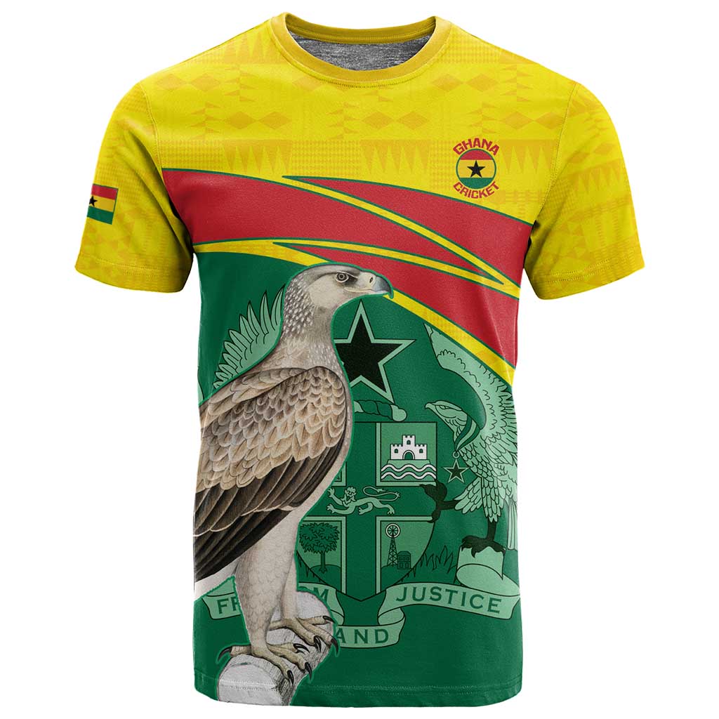 Custom Ghana Black Batters T shirt Ghanaian Tawny Eagle - Cricket Style