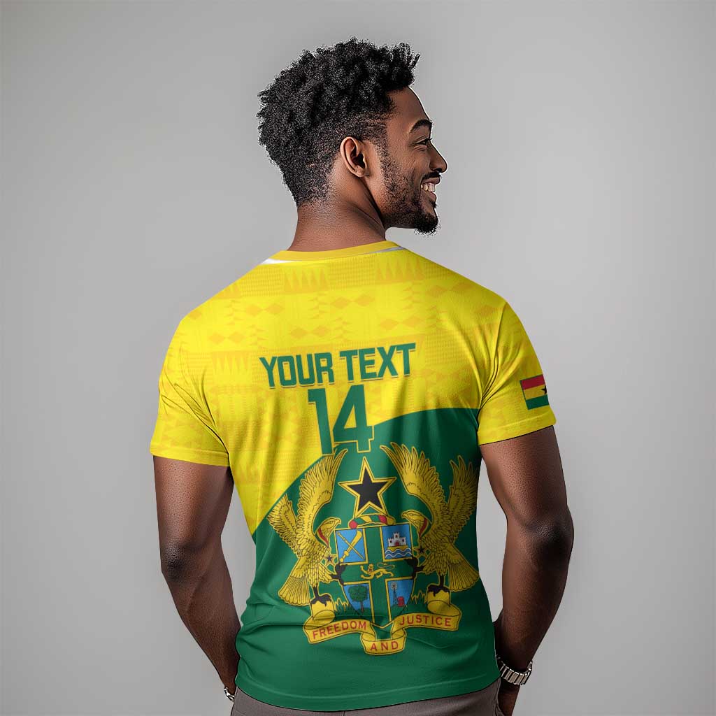 Custom Ghana Black Batters T shirt Ghanaian Tawny Eagle - Cricket Style