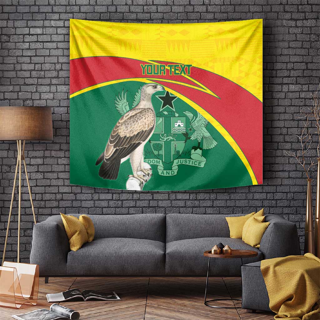 Custom Ghana Black Batters Tapestry Ghanaian Tawny Eagle - Cricket Style