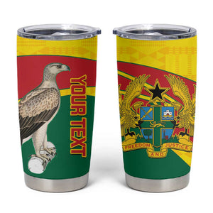 Custom Ghana Black Batters Tumbler Cup Ghanaian Tawny Eagle - Cricket Style