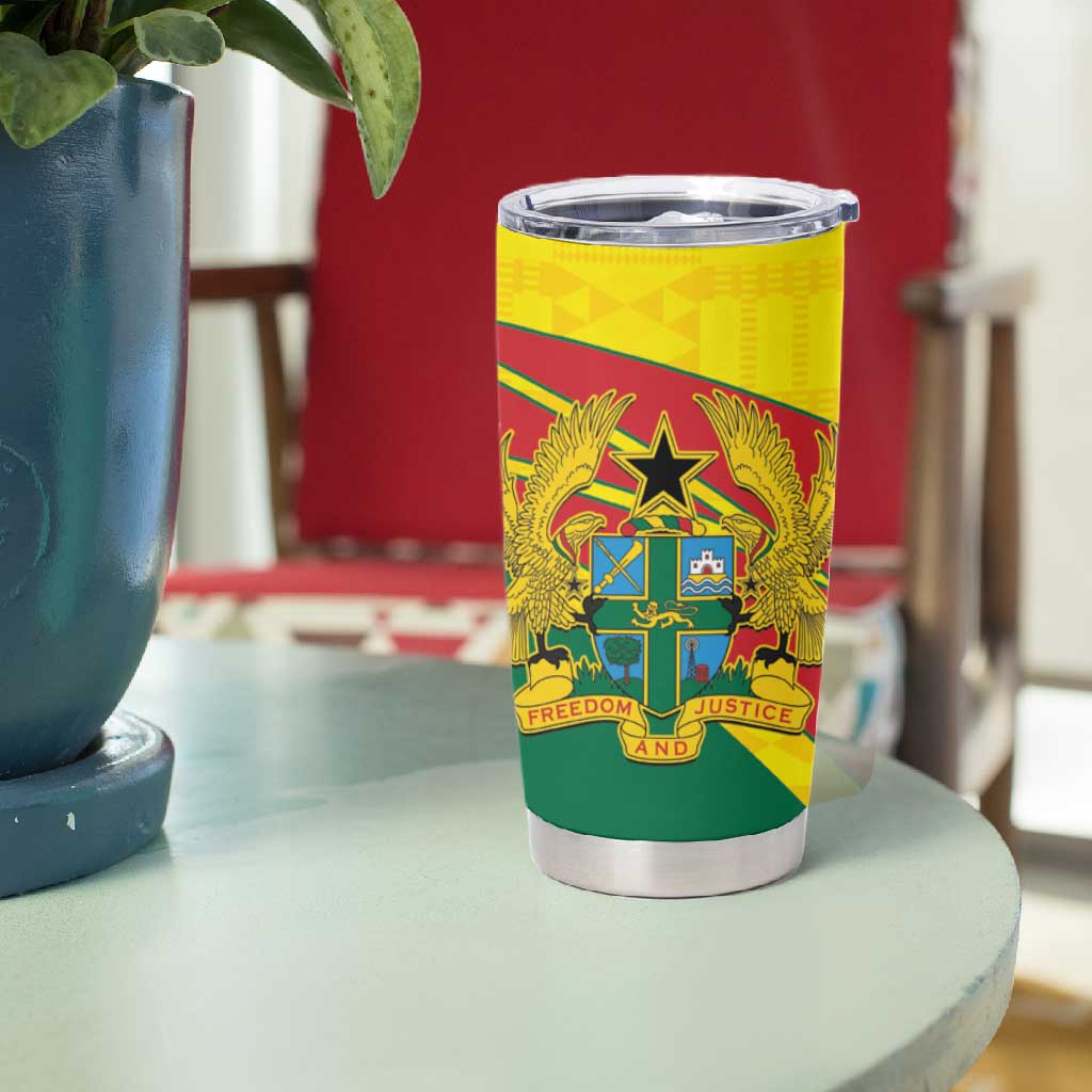 Custom Ghana Black Batters Tumbler Cup Ghanaian Tawny Eagle - Cricket Style