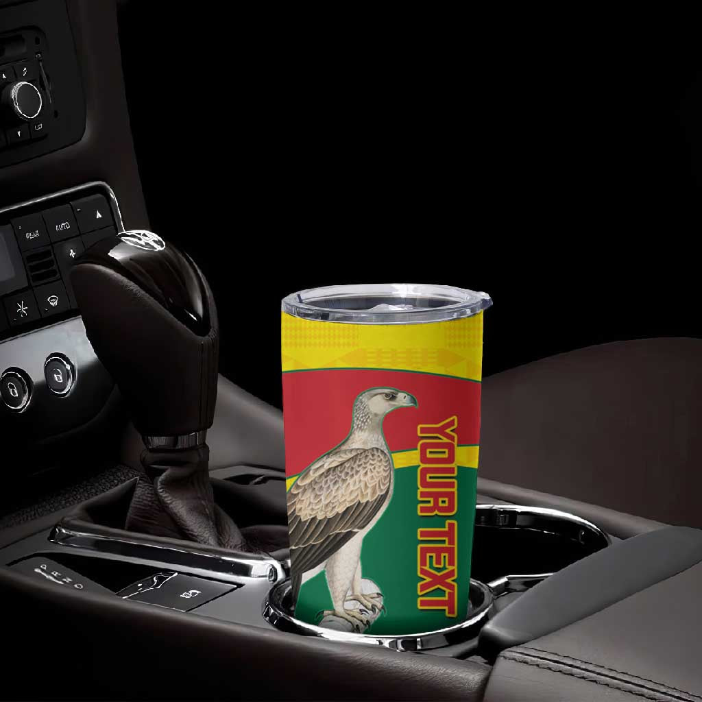 Custom Ghana Black Batters Tumbler Cup Ghanaian Tawny Eagle - Cricket Style