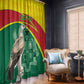 Custom Ghana Black Batters Window Curtain Ghanaian Tawny Eagle - Cricket Style